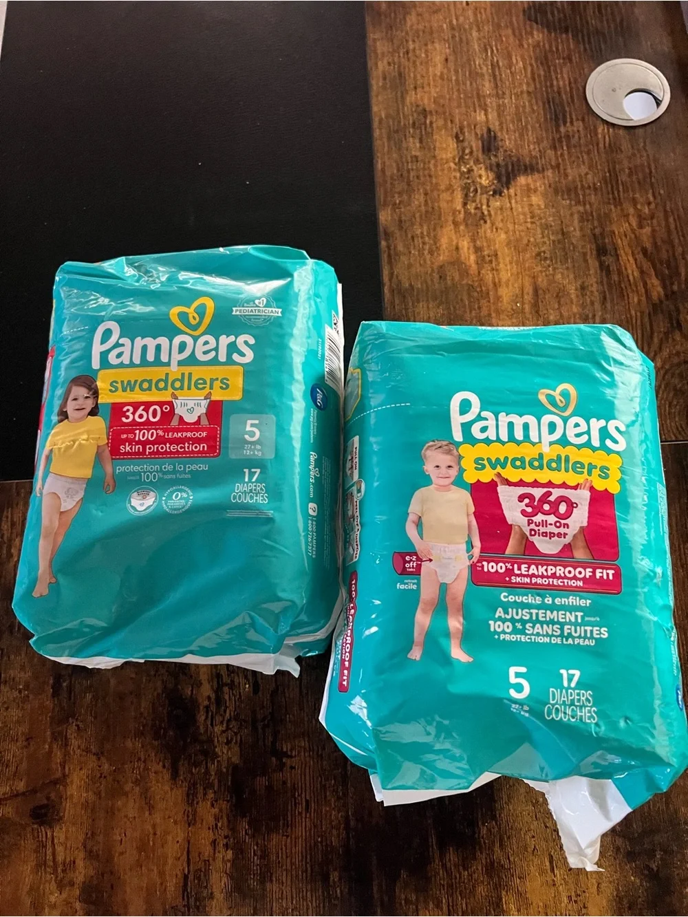 Pampers Swaddlers Size 5 Teal Pull-On Diapers - 17 Count